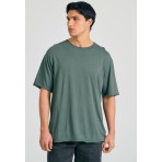 Funky Buddha Ανδρικό Κοντομάνικο T-Shirt Πράσινο