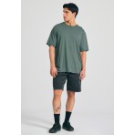 Funky Buddha Ανδρικό Κοντομάνικο T-Shirt Πράσινο