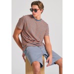 Funky Buddha Yarn Dyed T-Shirt Ανδρικό (FBM011-353-04-ORANGE)