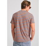 Funky Buddha Yarn Dyed T-Shirt Ανδρικό (FBM011-353-04-ORANGE)