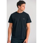 Funky Buddha Ανδρική Μπλούζα Με Κοντό Μανίκι Basic (FBM012-001-04-BLACK)