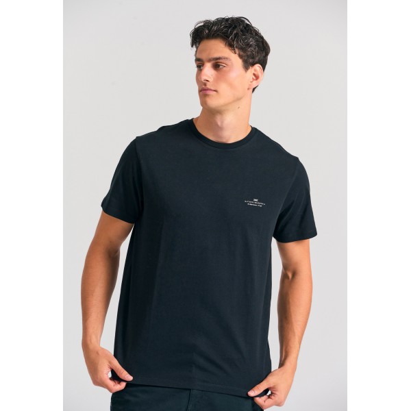 Funky Buddha Ανδρική Μπλούζα Με Κοντό Μανίκι Basic (FBM012-001-04-BLACK)