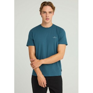 Funky Buddha Ανδρική Μπλούζα Με Κοντό Μανίκι Basic (FBM012-001-04-INDIAN-TEAL)