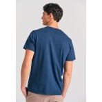 Funky Buddha Ανδρική Μπλούζα Με Κοντό Μανίκι Basic (FBM012-001-04-NAVY)