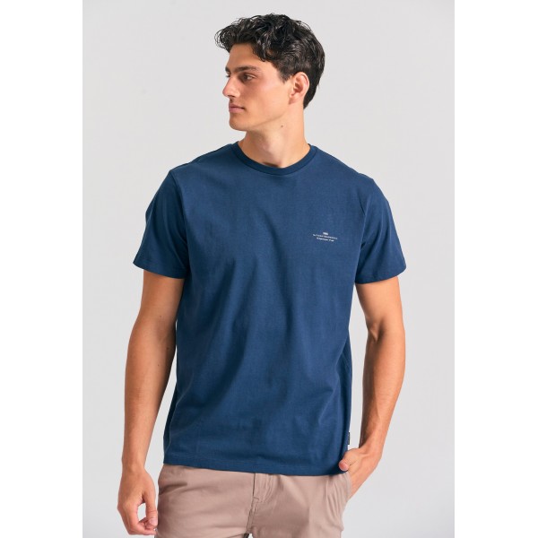 Funky Buddha Ανδρική Μπλούζα Με Κοντό Μανίκι Basic (FBM012-001-04-NAVY)