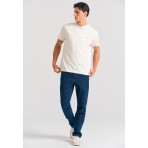 Funky Buddha Ανδρική Μπλούζα Με Κοντό Μανίκι Basic (FBM012-001-04-OFF-WHITE)