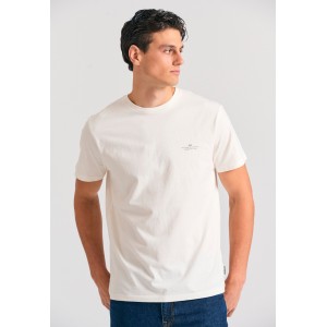 Funky Buddha Ανδρική Μπλούζα Με Κοντό Μανίκι Basic (FBM012-001-04-OFF-WHITE)