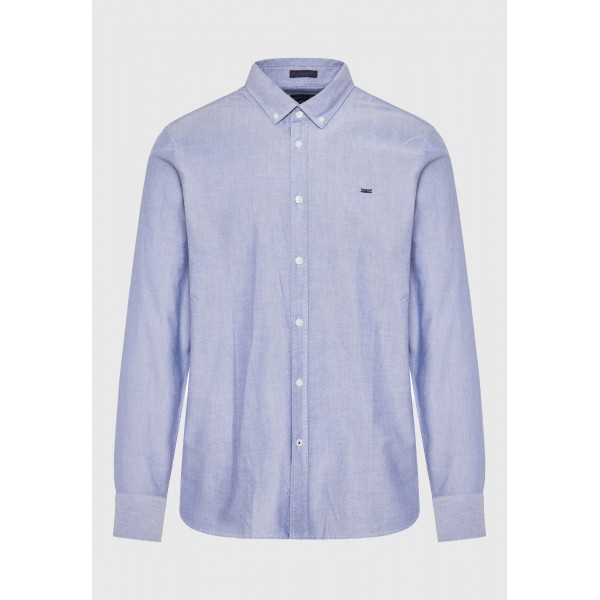 Funky Buddha Ανδρικό Πουκάμισο Basic (FBM012-001-05-IMPERIAL-PURPLE-)