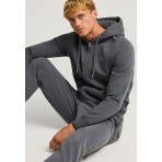 Funky Buddha Ανδρική Ζακέτα Με Κουκούλα Γκρι Σκούρο