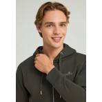 Funky Buddha Ανδρική Ζακέτα Με Κουκούλα Χακί