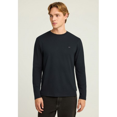 Funky Buddha Ανδρική Μακρυμάνικη Μπλούζα Μαύρη