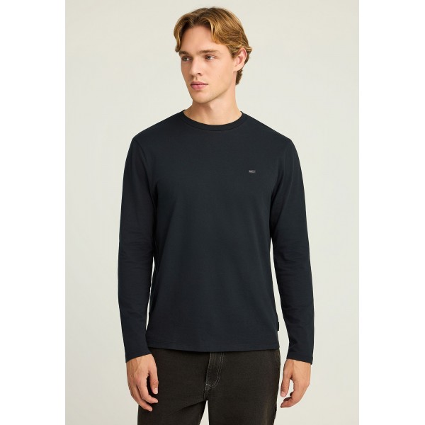 Funky Buddha Ανδρική Μπλούζα Με Μακρύ Μανίκι (FBM012-001-07-BLACK)
