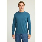 Funky Buddha Ανδρική Μακρυμάνικη Μπλούζα Πετρόλ