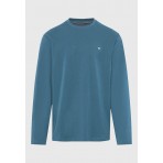 Funky Buddha Ανδρική Μακρυμάνικη Μπλούζα Πετρόλ