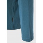 Funky Buddha Ανδρική Μακρυμάνικη Μπλούζα Πετρόλ