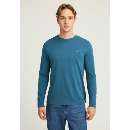 Funky Buddha Ανδρική Μακρυμάνικη Μπλούζα Πετρόλ