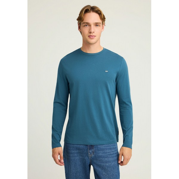 Funky Buddha Ανδρική Μπλούζα Με Μακρύ Μανίκι (FBM012-001-07-INDIAN-TEAL)