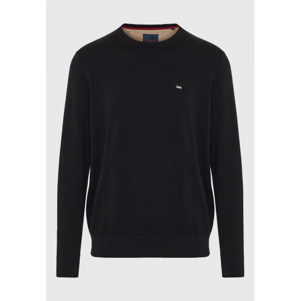 Funky Buddha The Essentials Πουλόβερ Ανδρικό (FBM012-001-09-BLACK)