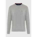 Funky Buddha Ανδρικό Πλεκτό Με Λαιμόκοψη (FBM012-001-09-GREY-MEL)