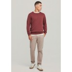 Funky Buddha Ανδρικό Πλεκτό Με Λαιμόκοψη (FBM012-001-09-HENNA-BROWN-MEL)