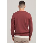 Funky Buddha Ανδρικό Πλεκτό Με Λαιμόκοψη (FBM012-001-09-HENNA-BROWN-MEL)