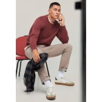 Funky Buddha Ανδρικό Πλεκτό Με Λαιμόκοψη (FBM012-001-09-HENNA-BROWN-MEL)