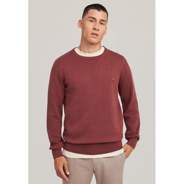 Funky Buddha The Essentials Πουλόβερ Ανδρικό (FBM012-001-09-HENNA-BROWN-MEL)