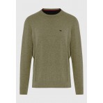 Funky Buddha The Essentials Ανδρικό Πουλόβερ Λαδί