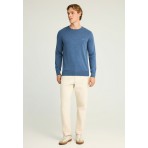 Funky Buddha Ανδρικό Πλεκτό Με Λαιμόκοψη (FBM012-001-09-INDIGO-MEL)