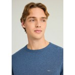 Funky Buddha Ανδρικό Πλεκτό Με Λαιμόκοψη (FBM012-001-09-INDIGO-MEL)