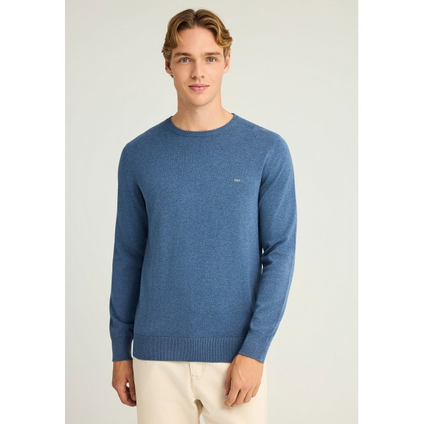 Funky Buddha The Essentials Πουλόβερ Ανδρικό (FBM012-001-09-INDIGO-MEL)