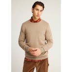 Funky Buddha Ανδρικό Πλεκτό Με Λαιμόκοψη (FBM012-001-09-LT-CIGAR-MEL)