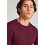 Funky Buddha Ανδρικό Πλεκτό Με Λαιμόκοψη (FBM012-001-09-MERLOT-MEL)