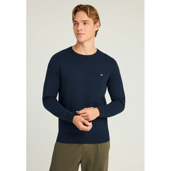 Funky Buddha The Essentials Πουλόβερ Ανδρικό (FBM012-001-09-NAVY-MEL)