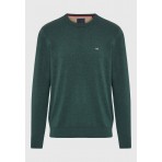 Funky Buddha Ανδρικό Πλεκτό Με Λαιμόκοψη (FBM012-001-09-PINE-GREEN-MEL)