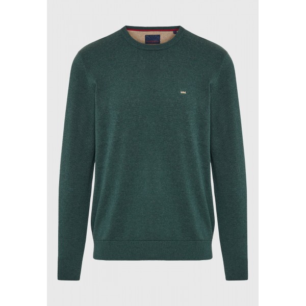 Funky Buddha The Essentials Πουλόβερ Ανδρικό (FBM012-001-09-PINE-GREEN-MEL)