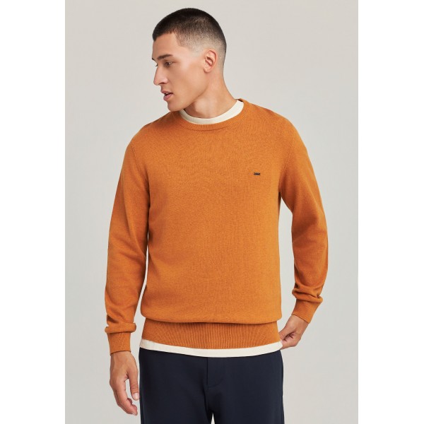 Funky Buddha The Essentials Πουλόβερ Ανδρικό (FBM012-001-09-RUSTIC-CARAMEL-M)