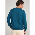 Funky Buddha Ανδρικό Πλεκτό Με Λαιμόκοψη (FBM012-001-09-TEAL-MEL)