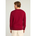 Funky Buddha Ανδρικό Πλεκτό Με Λαιμόκοψη (FBM012-001-09-WINE-RED-MEL)