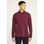 Funky Buddha Ανδρική Μπλούζα Πόλο Με Μακρύ Μανίκι (FBM012-001-11-MERLOT)