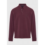 Funky Buddha Ανδρική Μπλούζα Πόλο Με Μακρύ Μανίκι (FBM012-001-11-MERLOT)
