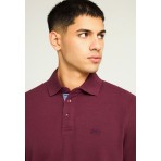 Funky Buddha Ανδρική Μπλούζα Πόλο Με Μακρύ Μανίκι (FBM012-001-11-MERLOT)