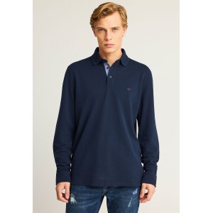 Funky Buddha Minimal Chest Logo Μπλούζα Μακρυμάνικη Polo Ανδρική (FBM012-001-11-NAVY)