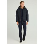 Funky Buddha Ανδρικό Casual Μπουφάν με Κουκούλα Μπλε Σκούρο