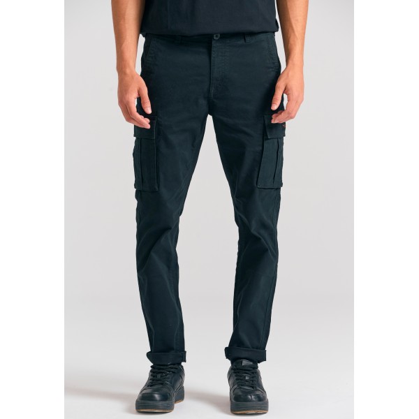 Funky Buddha Ανδρικό Παντελόνι Cargo (FBM012-002-02-BLACK)