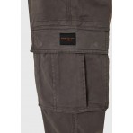 Funky Buddha Ανδρικό Παντελόνι Cargo Γκρι Σκούρο