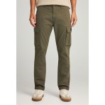 Funky Buddha Ανδρικό Παντελόνι Cargo Λαδί