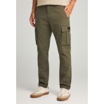 Funky Buddha Ανδρικό Παντελόνι Cargo Λαδί