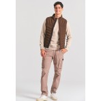 Funky Buddha Ανδρικό Παντελόνι Cargo σε Χρώμα του Πούρου
