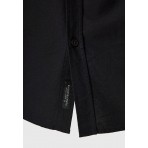 Funky Buddha Ανδρικό Μακρυμάνικο Πουκάμισο Oxford Μαύρο